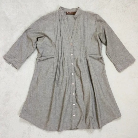 Gray Tunic Top Sz M - Picture 5 of 6